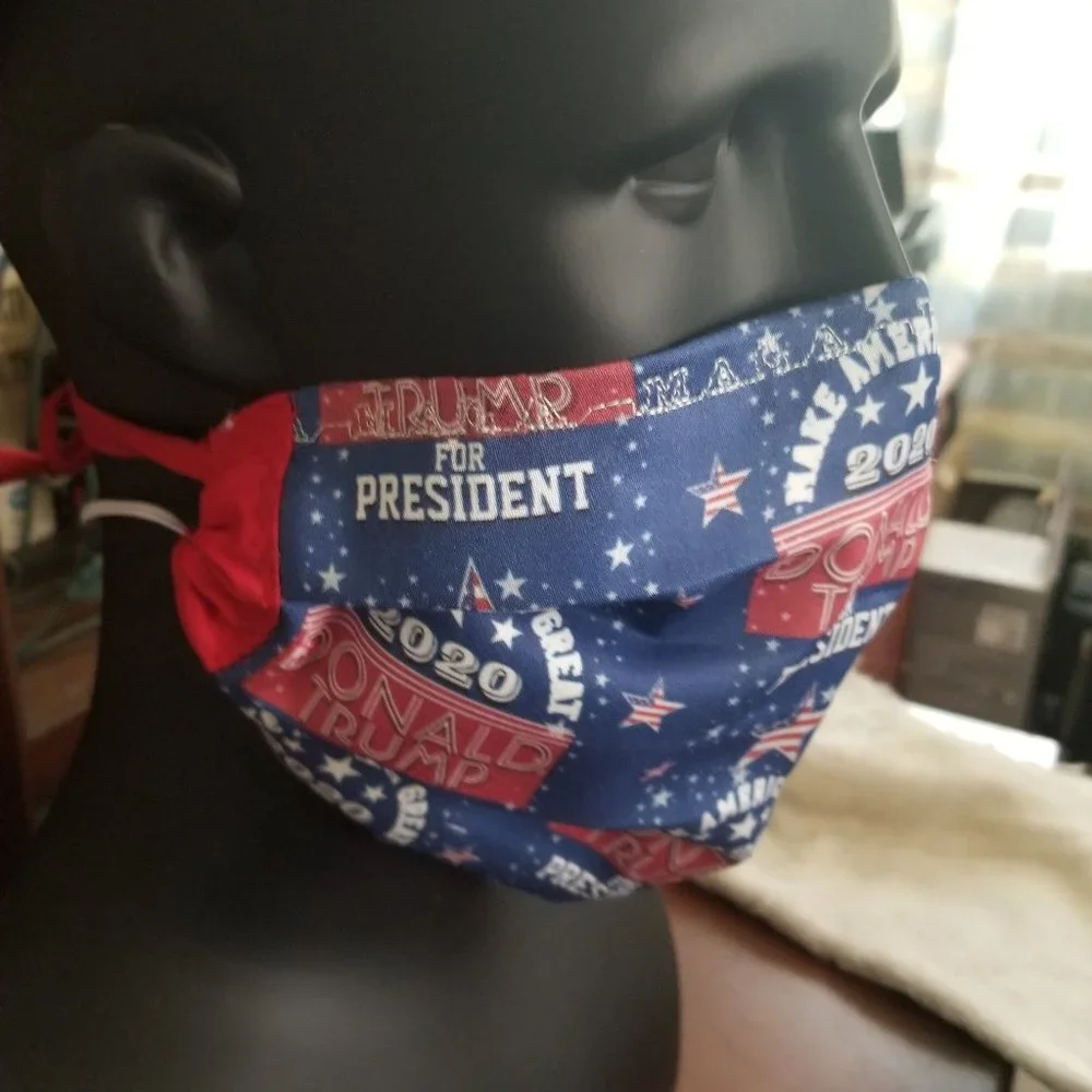 Cloth Face Mask - Silver/Copper Filters-MAGA Trump